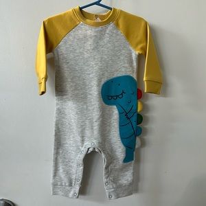 6-12m Rainbow Dino Romper